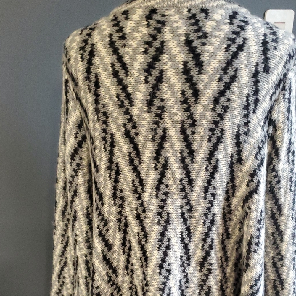 Gloria Jewel  Cozy Black Grey White Women's Waterfall Drape  Cardigan Sweater - Picture 7 of 15